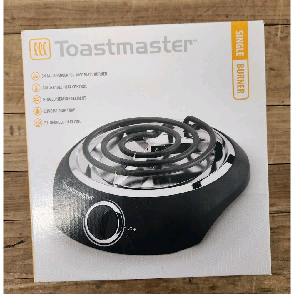 Toastmaster Single Burner 1000 Watt Stove - Adjustable‎ Heat Control